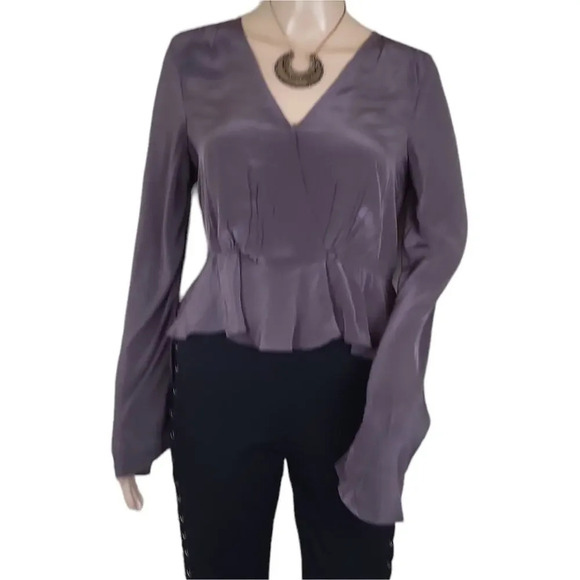 Madewell Long-Sleeve Peplum Top - Picture 1 of 4